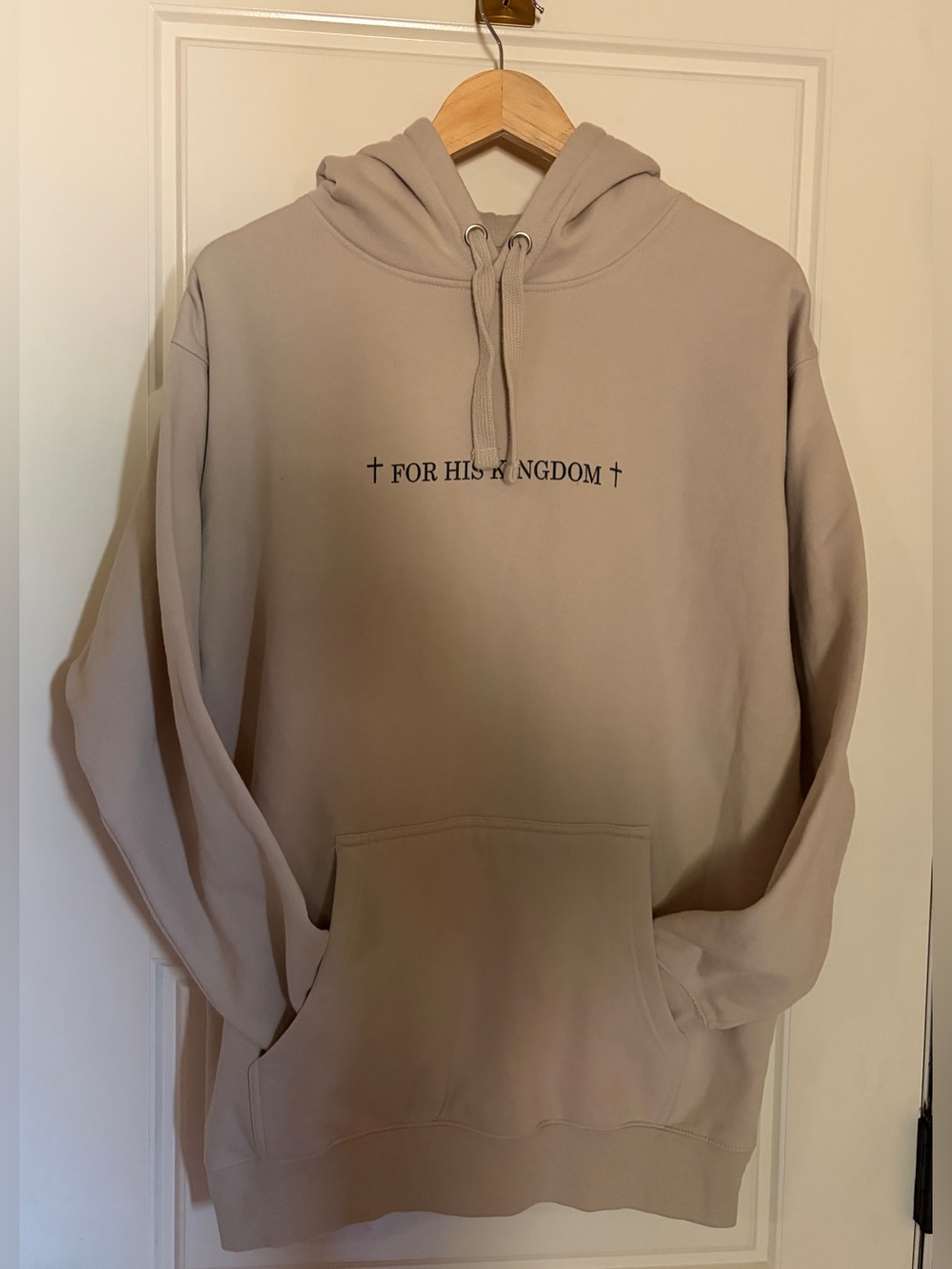 For His Kingdom Beige Hoodie - Men/Woman